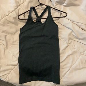 Full length shelf bra tank top